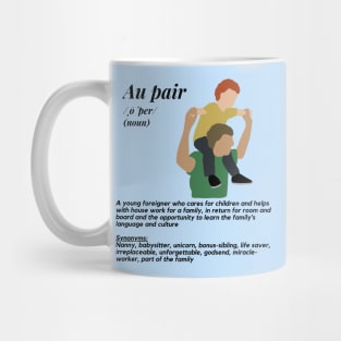 Au pair definitions- blue male Mug